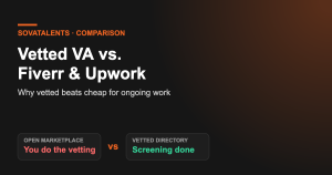 Filipino VA vs Fiverr and Upwork — vetted beats cheap — SOVATalents